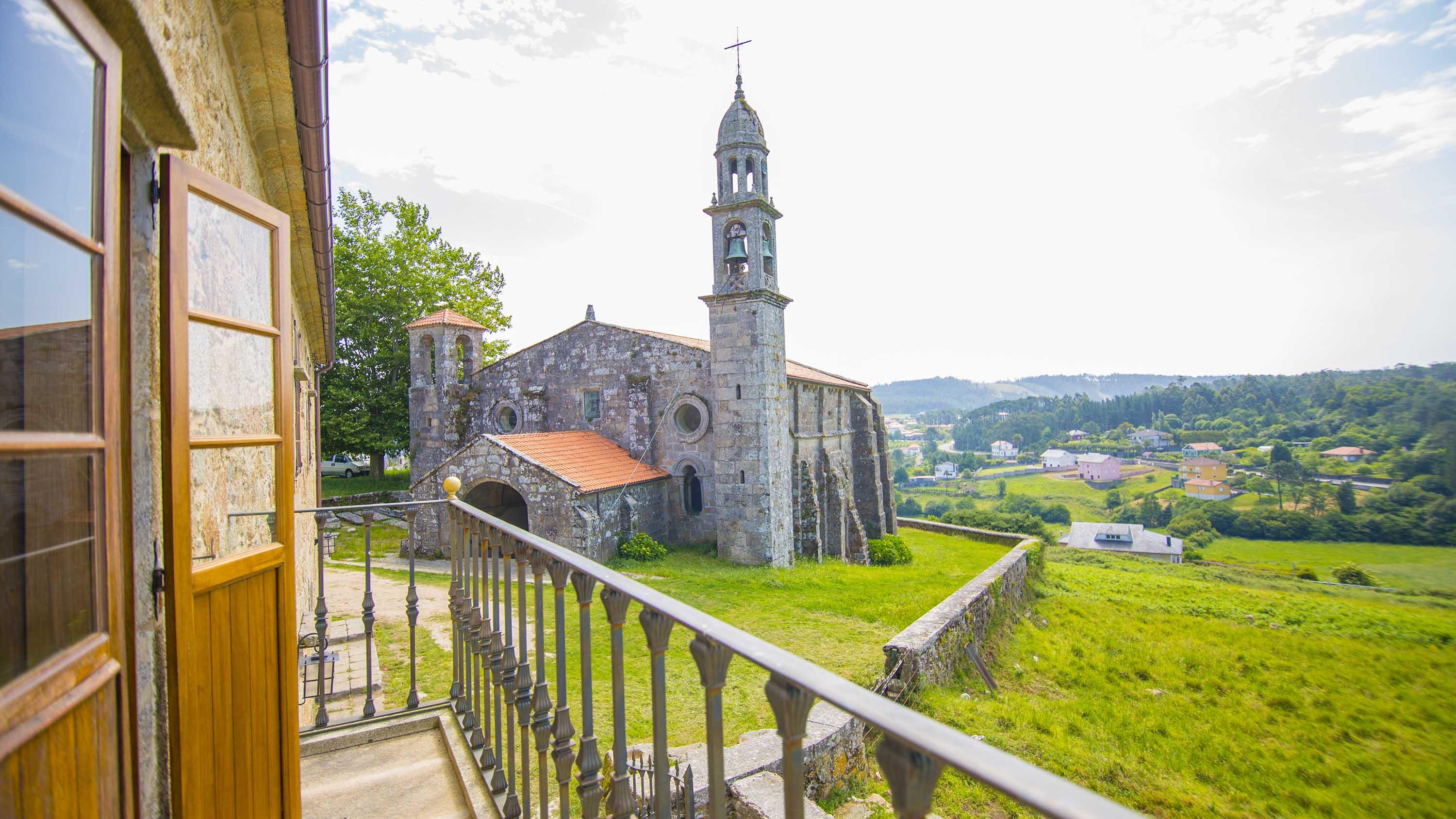 Monasterio Y Pension De Moraime Bagian luar foto